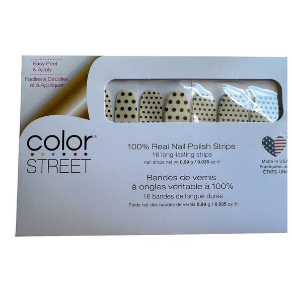 Color Street Polka Dot Com Clear Overlay Nail Strips 16ct - Picture 1 of 2